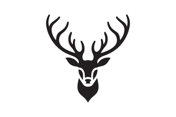 Deer head silhouette vector artwork