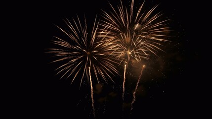Fototapeta premium fireworks on black background