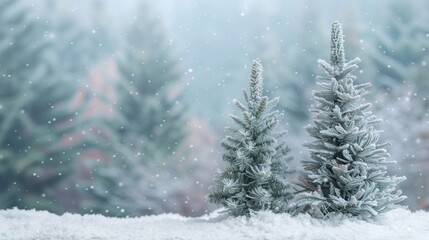 Christmas tree in the forest