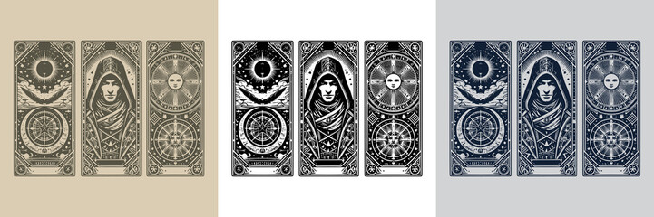 bold assassin playing card tattoo design