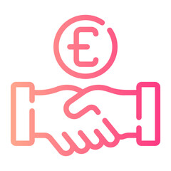 euro gradient icon