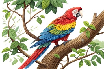 Fototapeta premium Bird Day, Poster. Banner, National Bird Day, Story. Post. Illustration Art.