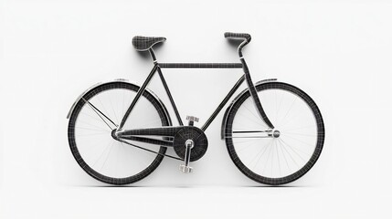 Minimalist Vintage Bicycle in Black and White