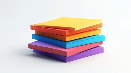 Vibrant Geometric Cube Tower Arrangement in Bright Colors