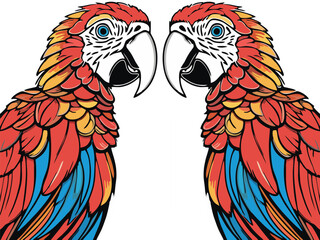 macaw bird mascot illustration logo concept design   © Jagone Mas Zan