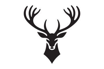 Deer head silhouette vector artwork