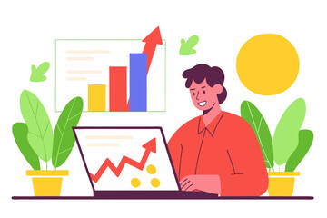 Young Entrepreneur Reviewing Business Plan