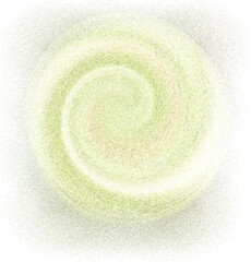 green radial gradient circle with small speckles of white scattered throughout the circle on white background
