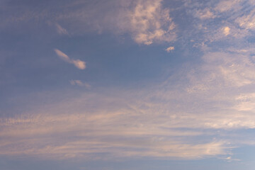 Serene Sunset Sky Pastel Cloudscape Background