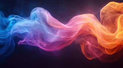 Abstract Cosmic Flow: A Symphony of Color and Light