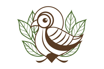 Bird Mascot logo vector on white background