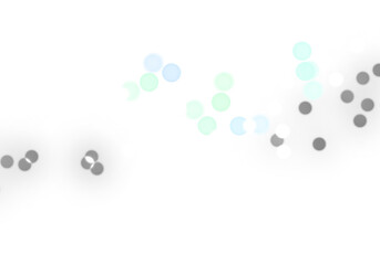 White bokeh on a transparent background. Christmas background 