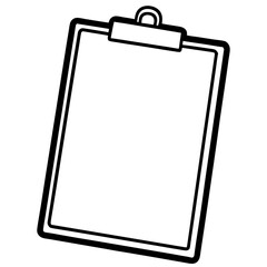 Clipboard Line Art Vector Illustration