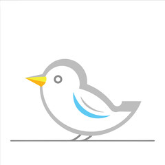 Bird Mascot logo vector on white background