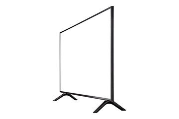 Smart TV with blank screen isolated on with background.