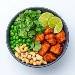 Delectable Red Curry Chicken Thighs on a See-Through Background