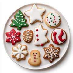 Appetizing Array of Christmas Cookies with a Transparent Backdrop