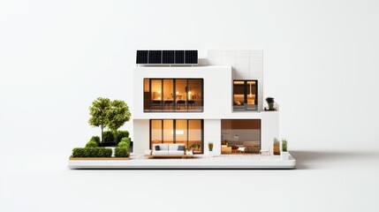 Solar panels integrated into building facades, architectural innovation, energyefficient designs