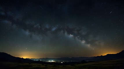 Naklejka premium time lapse of clouds over the mountains