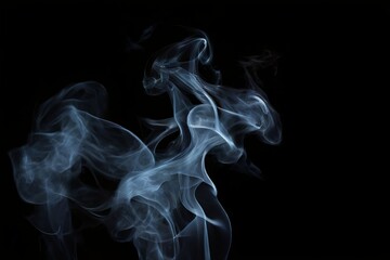 95 smoke wisps against black background