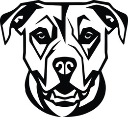 dog head concept design logo	