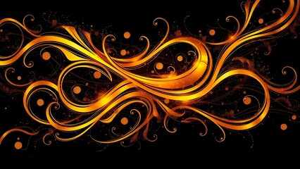 abstract floral background with swirls