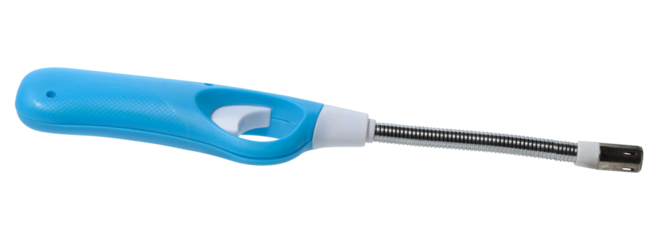 Gas lighter for kitchen stoves, fireplace and fire on isolated background