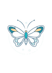 Fototapeta premium Butterfly Mascot logo vector on white background