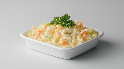 Creamy Macaroni Salad with Celery and Carrots