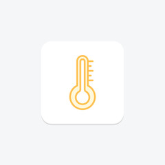 Thermometer duotone line icon , vector, pixel perfect, illustrator file