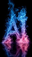 Vibrant AI Smoke Art