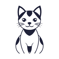 Obraz premium Cat Mascot logo vector on white background