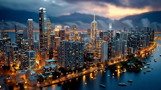 A city divided by stark economic inequality, where the wealthy elite live in opulent luxury while the majority struggle to make ends meet, leading to growing tensions and protests in the streets.