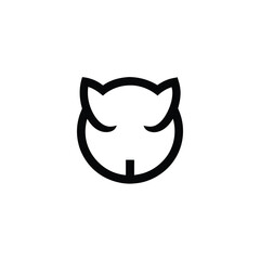 Cat Mascot logo vector on white background