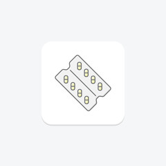 Capsules lineal color icon , vector, pixel perfect, illustrator file