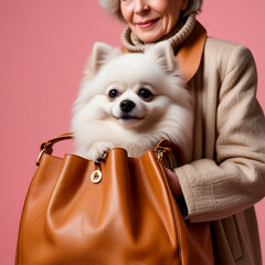 A playful chihuahua puppy with a ball isolated on a white background1