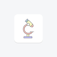 Microscope lineal color icon , vector, pixel perfect, illustrator file