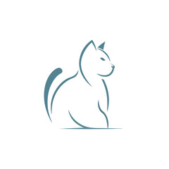 Cat Mascot logo vector on white background