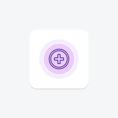Fototapeta premium Medical Cross color circle icon , vector, pixel perfect, illustrator file