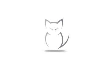 Fototapeta premium Cat Mascot logo vector on white background