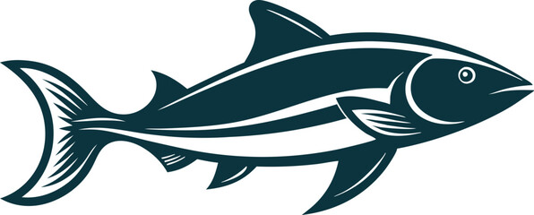 Obraz premium Illustration of Sea Fish clip art Mackerel fish generative ai