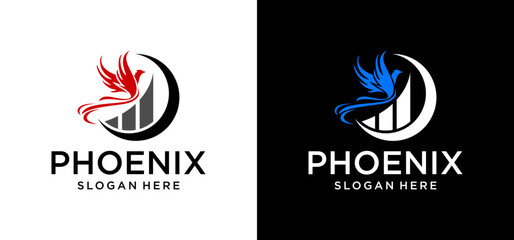 Phoenix financial tax logo vector illustration design.