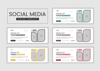 Digital marketing facebook cover web banner template