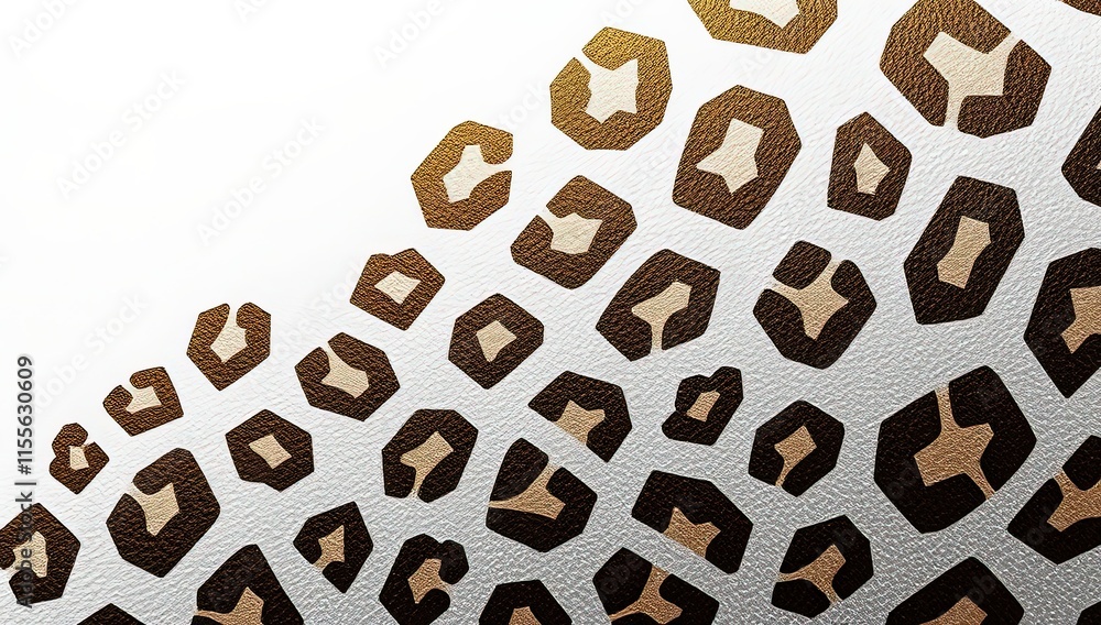 Poster abstract leopard print pattern on textured surface