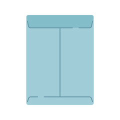 Blue envelope with flap