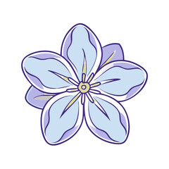 creeping phlox flower illustration, flower vector art, flower icon - Minimalistic flat illustration of creeping phlox flower flower, perfect for icons, logos, and floral-themed designs.

