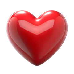 Red Heart 3D Render Icon - High-Quality Love Symbols for Stock Use