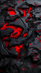 Red Lava 3D Abstract Background