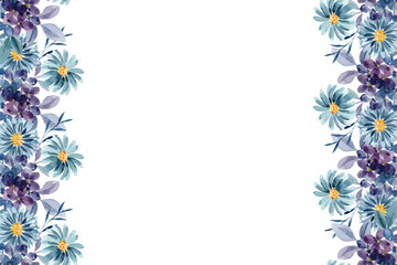 floral watercolor frame for wedding, birthday, card, background, invitation, wallpaper, sticker, decoration etc.