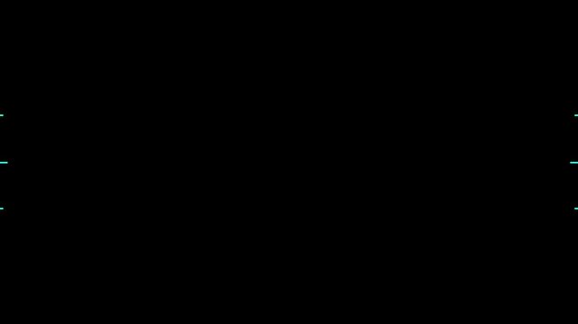 line animation on black background.